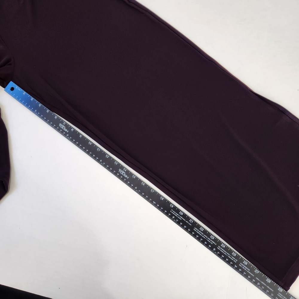Sympli NWT Side Slit Wide Leg Pants Size 14 Currant Elastic‎ Waist Slinky Flowy - Picture 9 of 11